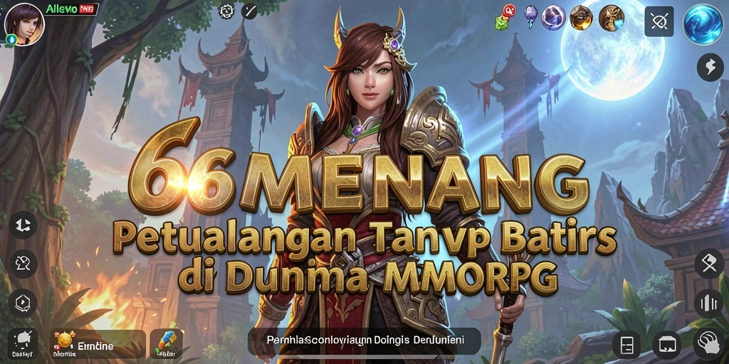 Tangkapan layar utama 66MENANG menampilkan pertarungan epik dalam dunia MMORPG.