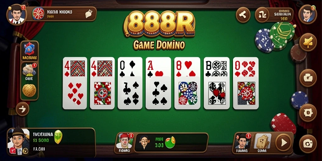 Tangkapan layar dari gameplay Domino 888R yang menarik.