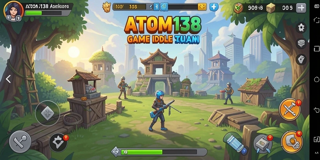 Tampilan antarmuka gameplay ATOM138 menawan dan menarik perhatian.