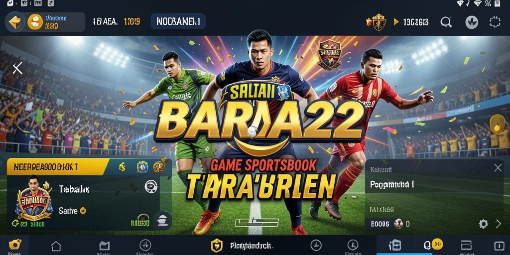 Tampilan gameplay BARA22 dengan berbagai pilihan taruhan olahraga.