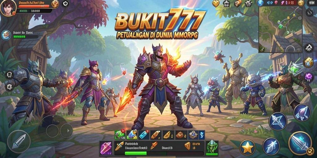 Tangkapan layar BUKIT777 menampilkan aksi pertarungan mendebarkan di dunia MMORPG.