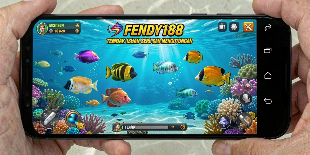 Tampilan gameplay Tembak Ikan yang seru dan penuh warna.