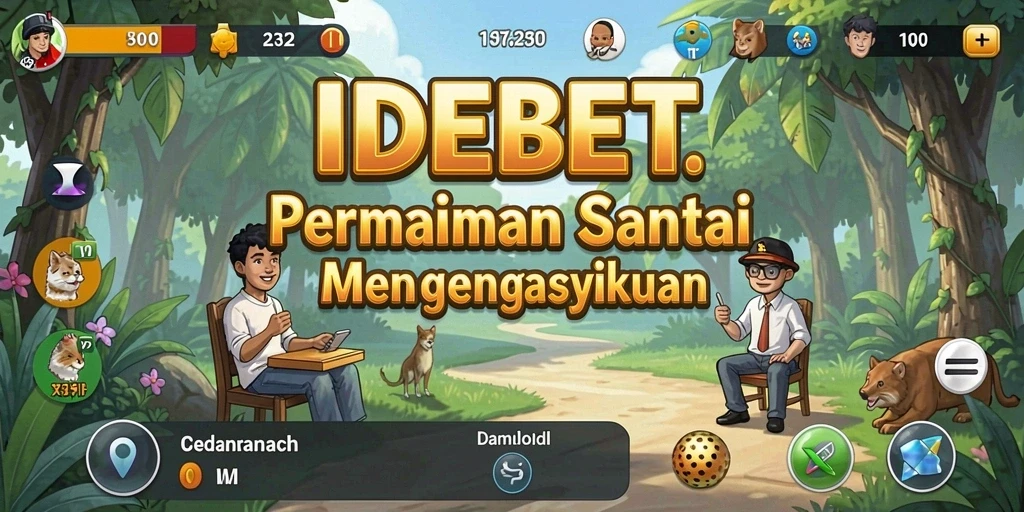 Tampilan gameplay IDEBET yang penuh warna dan seru.
