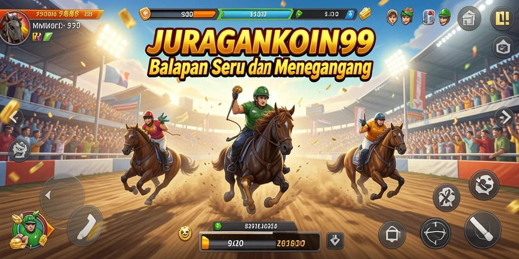 Screenshot gameplay balapan seru di JURAGANKOIN99.