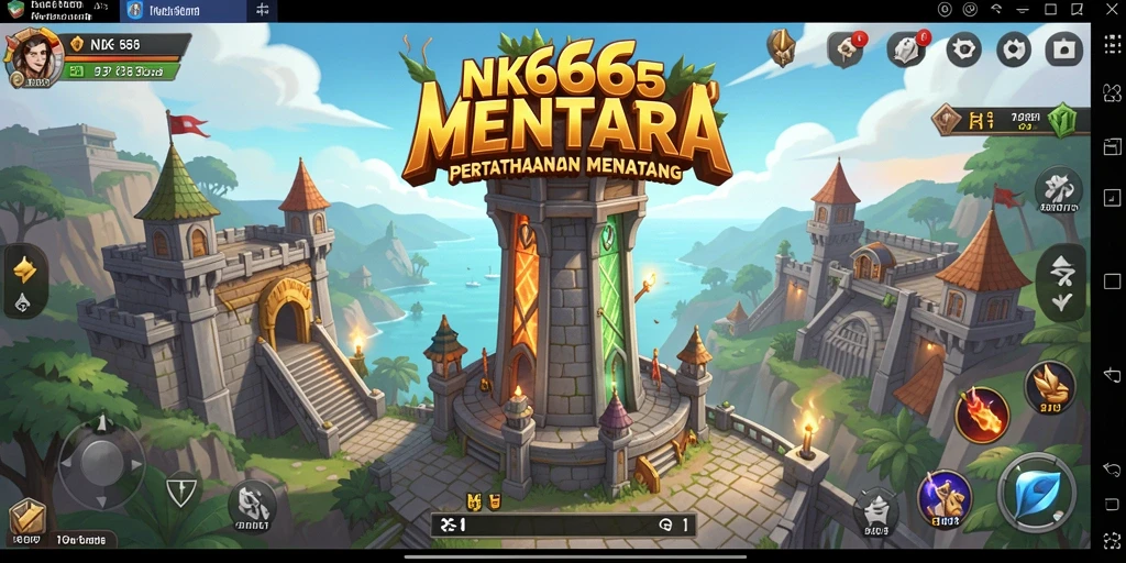 Tampilan menarik dari gameplay NK666 dalam Tower Defense.