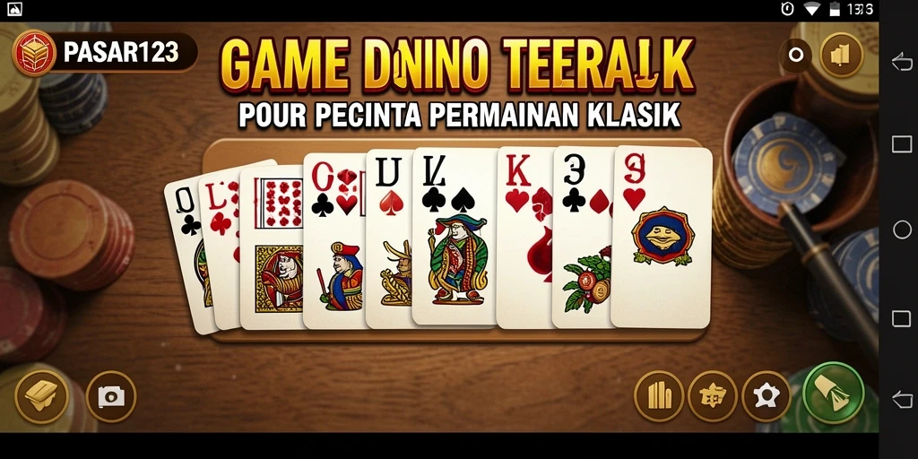 Screenshot utama PASAR123 menunjukkan aksi seru permainan Domino.
