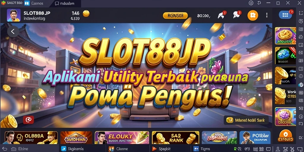 Tampilan utama SLOT88JP yang menampilkan fitur aplikasi Utility.
