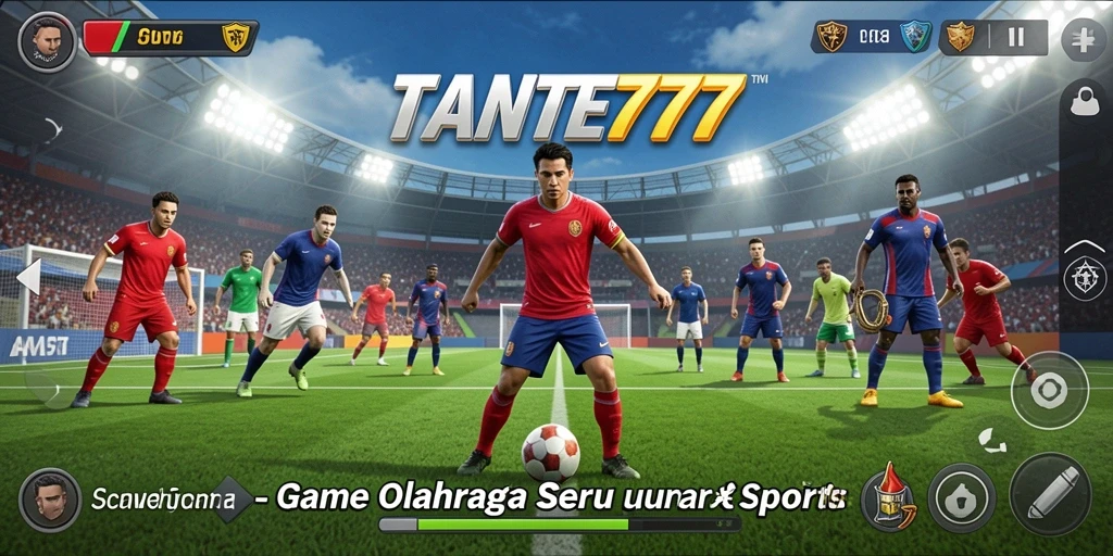 Tampilan seru dari gameplay TANTE777 dengan aksi olahraga menegangkan.