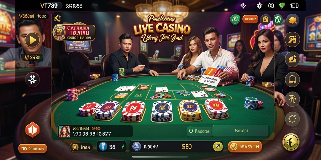 Gameplay Live Casino yang mendebarkan dan interaktif di VT789.